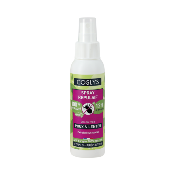 Spray Répulsif Poux Bio – Coslys (100 ml)